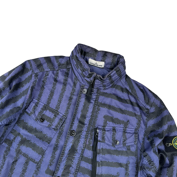 Stone Island 2014 Purple Raso Di Cotone Maze Overshirt Jacket - XL