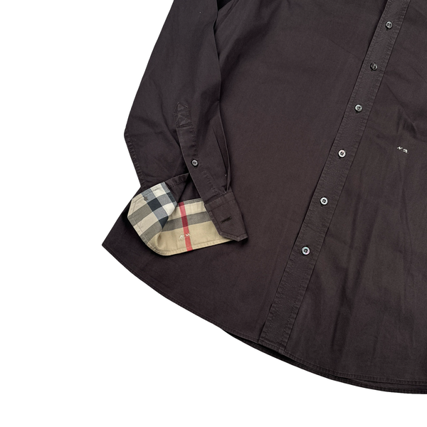 Burberry Brown Button Up Shirt - Large