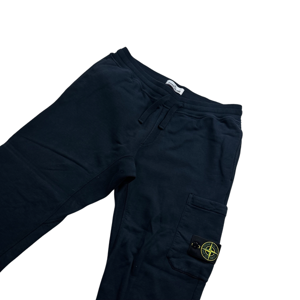 Stone Island Navy Cotton Tracksuit Bottoms - Large