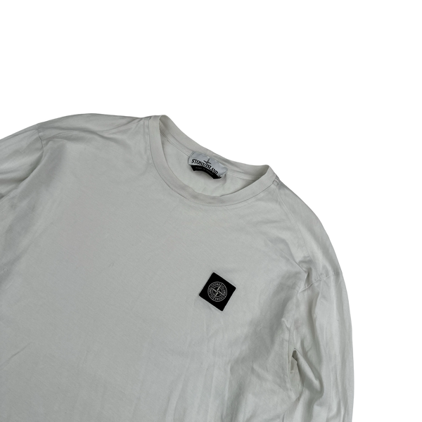 Stone Island 2020 White Longsleeve T Shirt - Medium