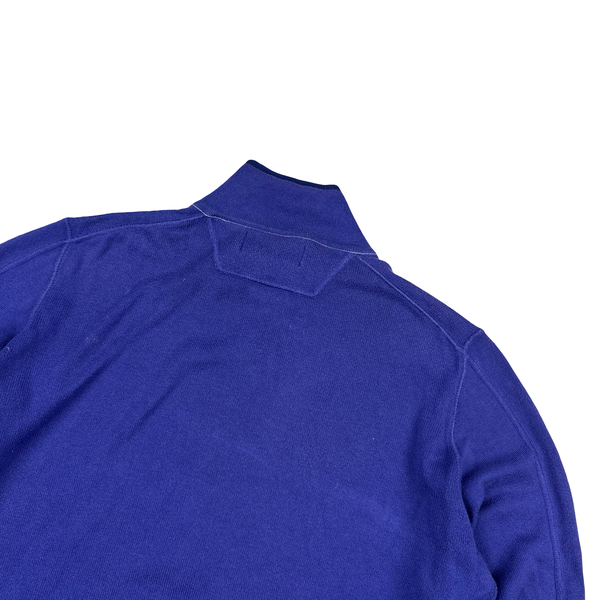 Stone Island 2014 Blue Zipped Knit Jumper - Medium