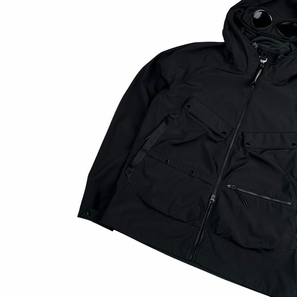 CP Company Black Shell R Google Multi Pocket Zipped Jacket - XL