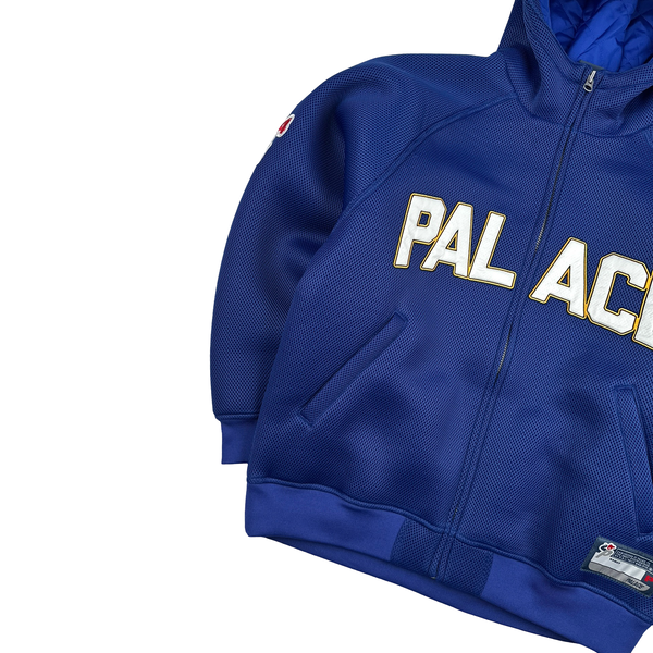 Palace Arctic Blue Mesher Fleece Spellout Jacket - Large