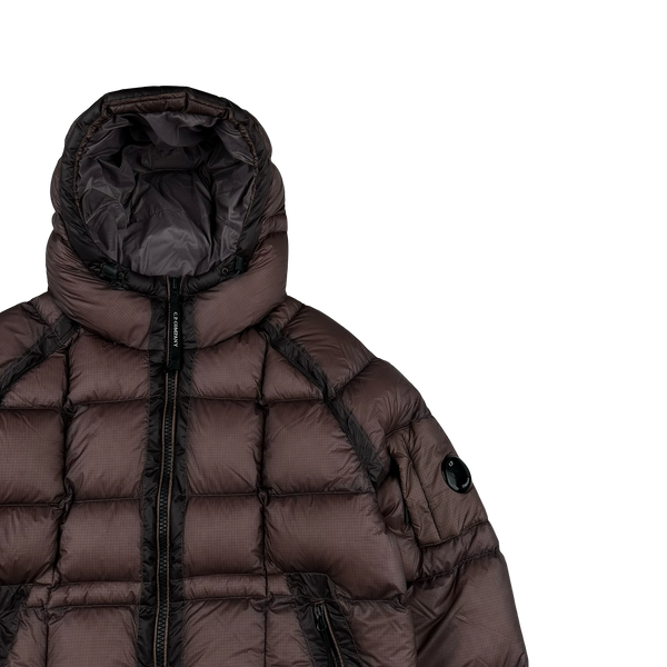 CP Company Plum Down Filled DD Shell Lens Viewer Puffer Jacket - Large