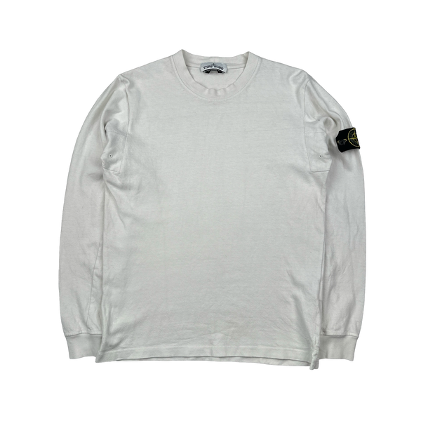 Stone Island 2018 White Cotton Jumper - Medium