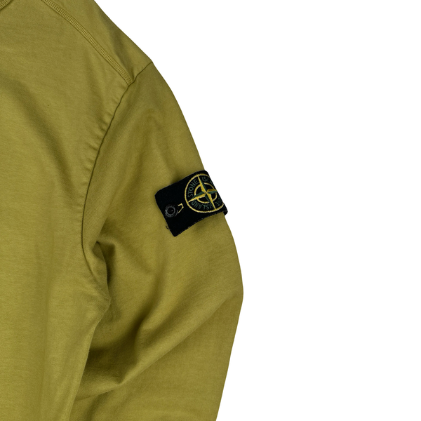 Stone Island 2021 Olive Green Cotton Long Sleeve Jumper - Medium