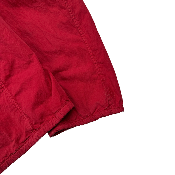 CP Company Red Cotton Lightweight Lens View Hooded Jacket - XXL
