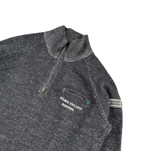 Stone Island 2006 Denims Wool Quarter Zip Knit Jumper - Large