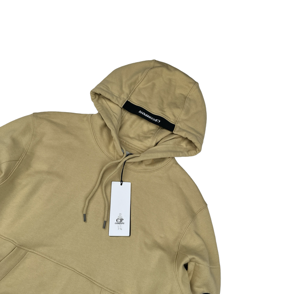 CP Company Yellow Cotton Lens Viewer Pullover Hoodie - Small