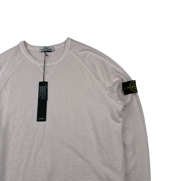 Stone Island 2022 Pink Lightweight Cotton Crewneck Jumper - Medium