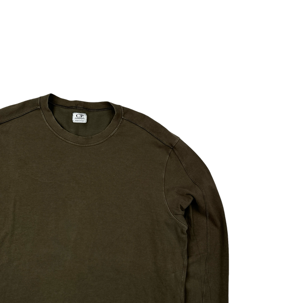 CP Company Khaki Cotton Longsleeve T Shirt - XXL