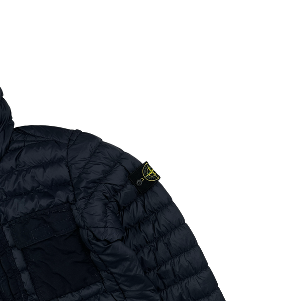 Stone Island 2018 Navy Micro Yarn Down Puffer Jacket - Medium