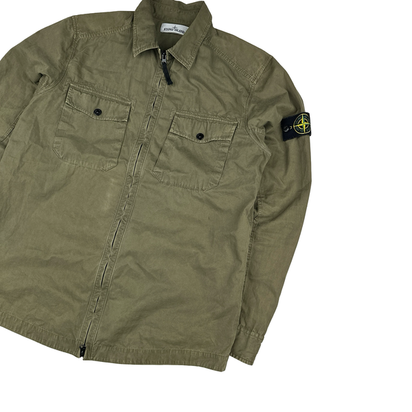 Stone Island 2014 Khaki Cotton Overshirt - Large