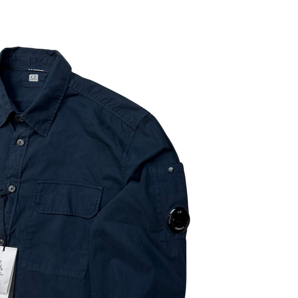 CP Company Navy Buttoned Overshirt - Large