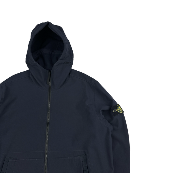 Stone Island 2022 Navy E-Dye Soft Shell Jacket - XXL