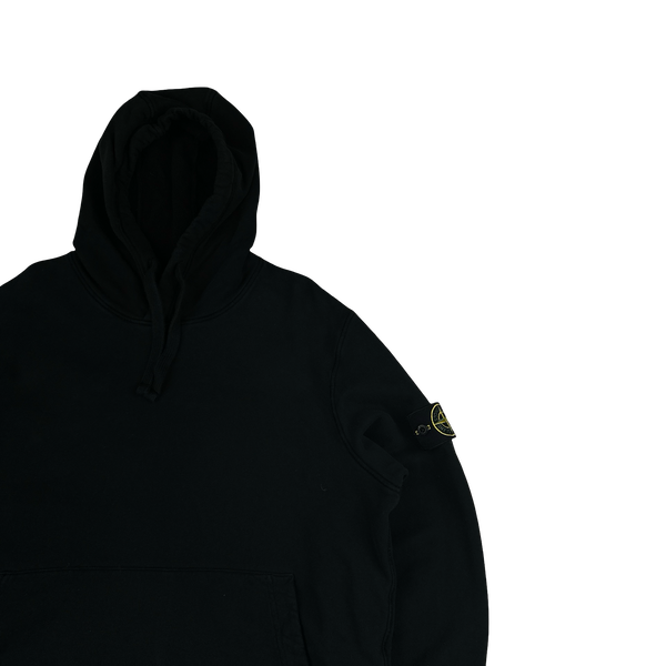 Stone Island 2021 Black Pullover Cotton Hoodie - XL