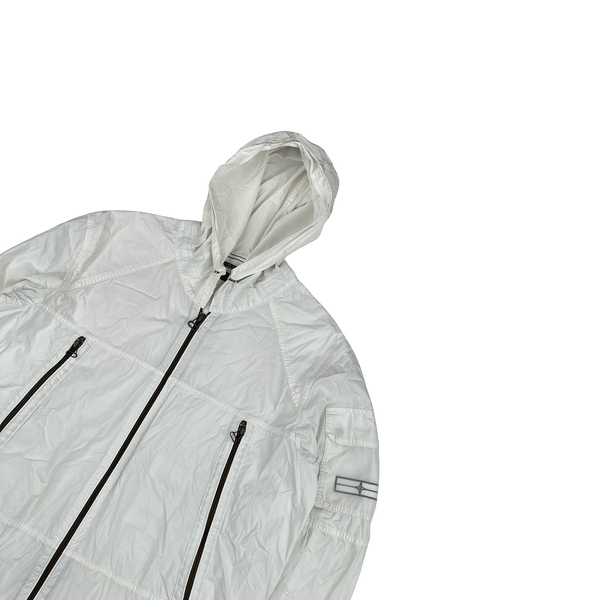 Stone Island 2009 Denims White Cotton Mesh Pocket Emblem Lightweight Jacket - Large