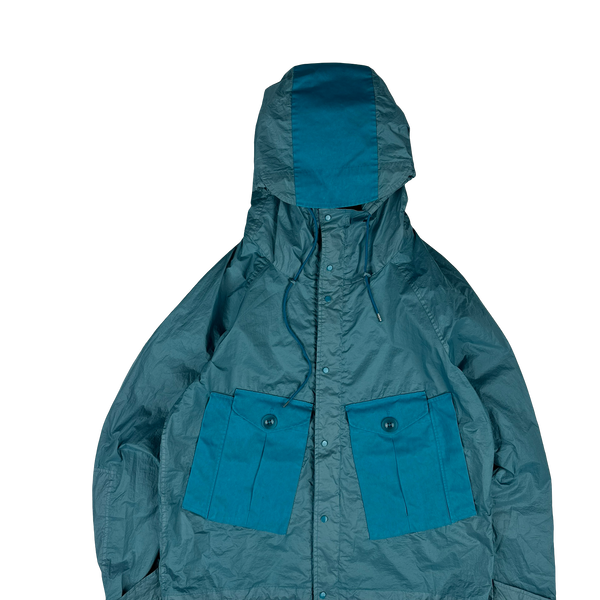 Ten C Blue Lightweight Tempest Anorak Jacket - Medium