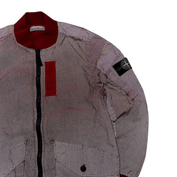 Stone Island 2016 Red Pixel Reflective Jacket - Medium