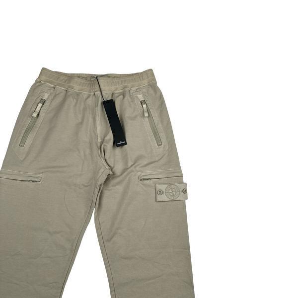Stone Island 2021 Beige Ghost Piece Cotton Joggers - Small