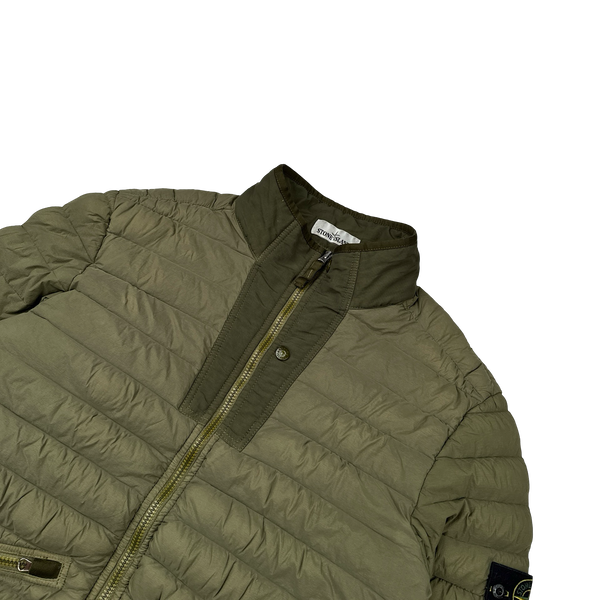 Stone Island 2019 Green Down Filled Loom Woven Puffer Jacket - Medium