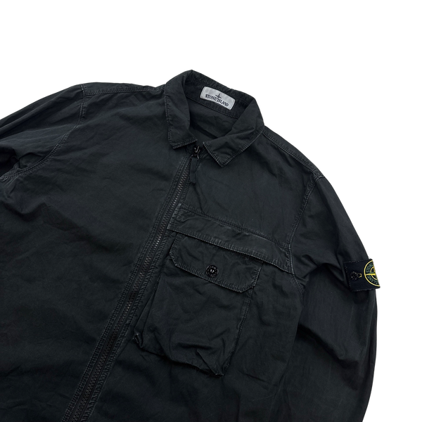 Stone Island 2020 Black Zipped Overshirt - Large