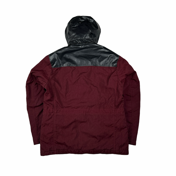 CP Company Red Quartz Quilted Paneled Goggle Jacket - Medium
