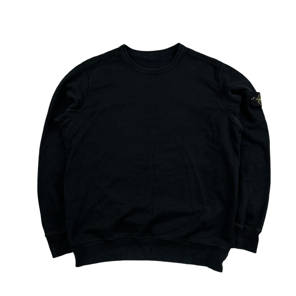 Stone Island 2018 Black Cotton Crewneck - XL