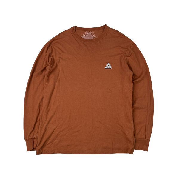 Palace Orange Spellout Long sleeve Shirt - Small