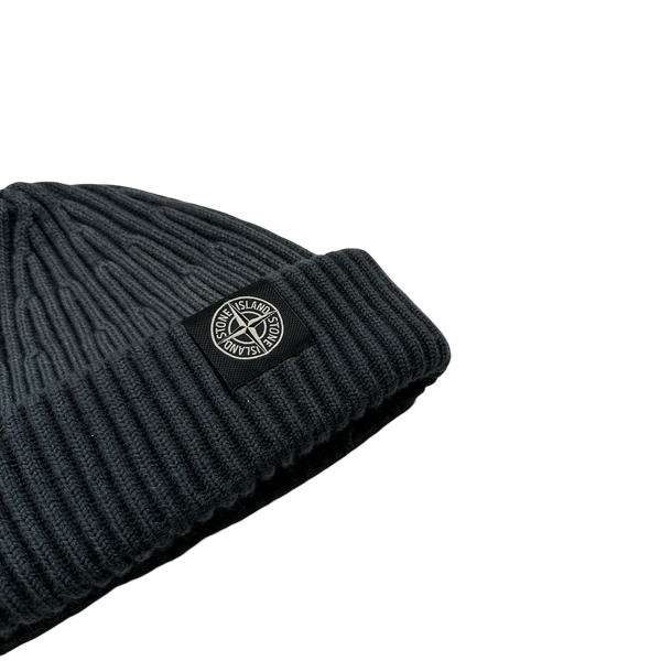 Stone Island 2012 Grey Two Tone Ribbed Wool Beanie
