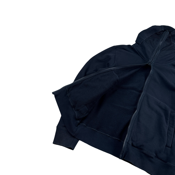 Paul And Shark Black Full Face Zip Up Hooded Jumper - Medium