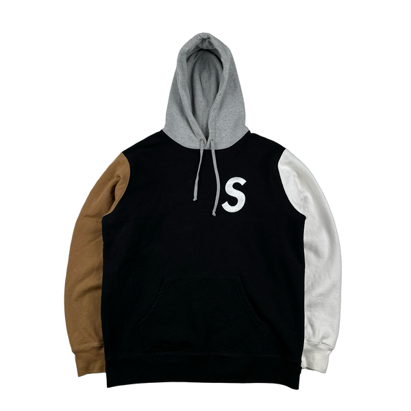 Supreme Colour Block S Spellout Pullover Hoodie - Large