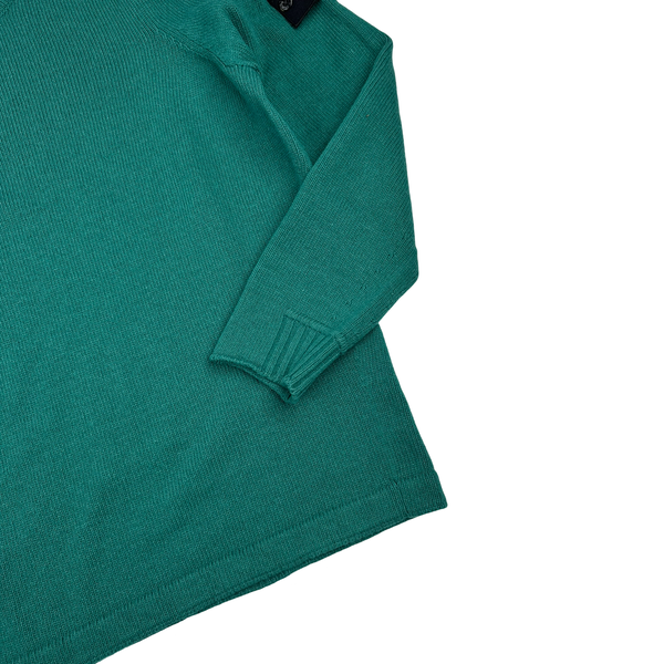 Stone Island Turquoise Wool Crewneck Jumper - XL