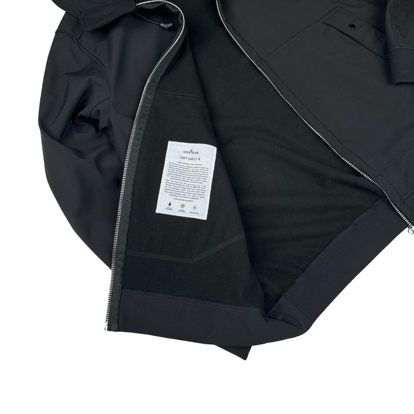 Stone Island 2020 Black Soft Shell Hooded Jacket - XXL