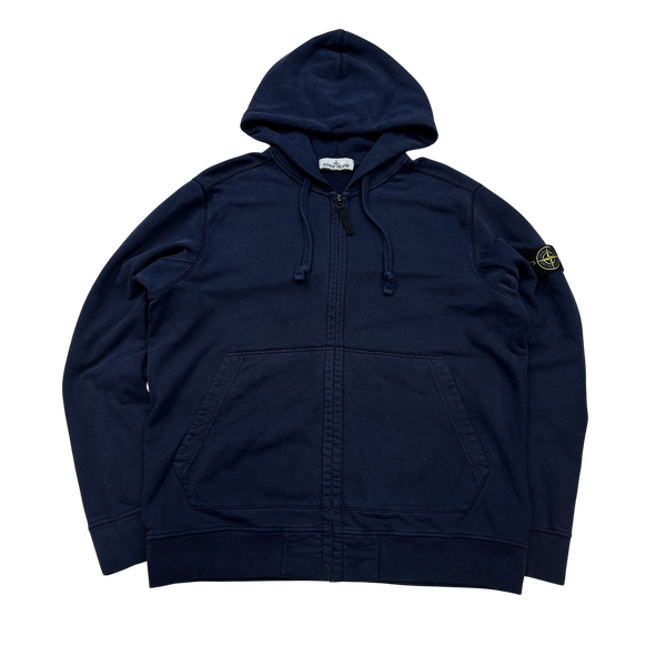 Navy blue stone island hoodie best sale