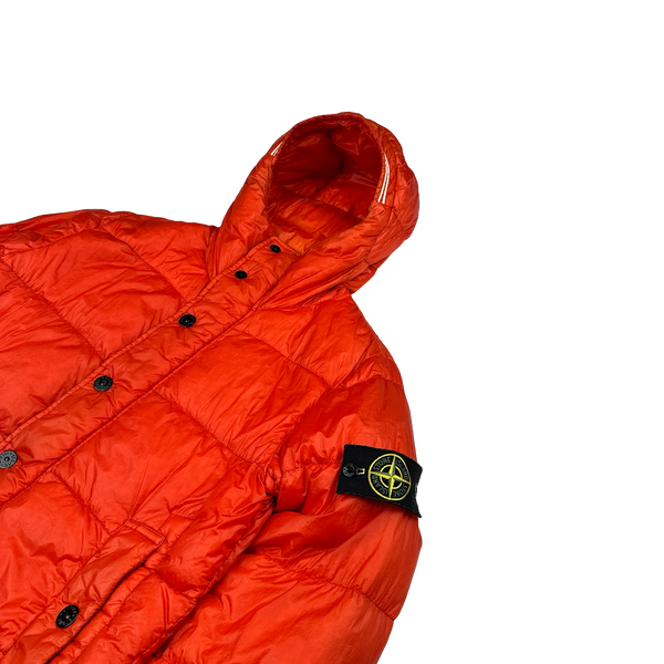 Stone Island 2013 Red Garment Dyed Puffer Jacket - Small