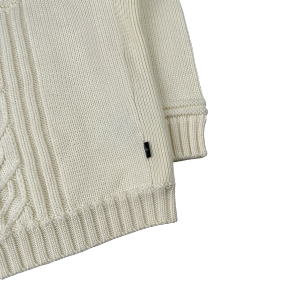 Stone Island 2020 White Thick Winter Embossed Knit - 3XL