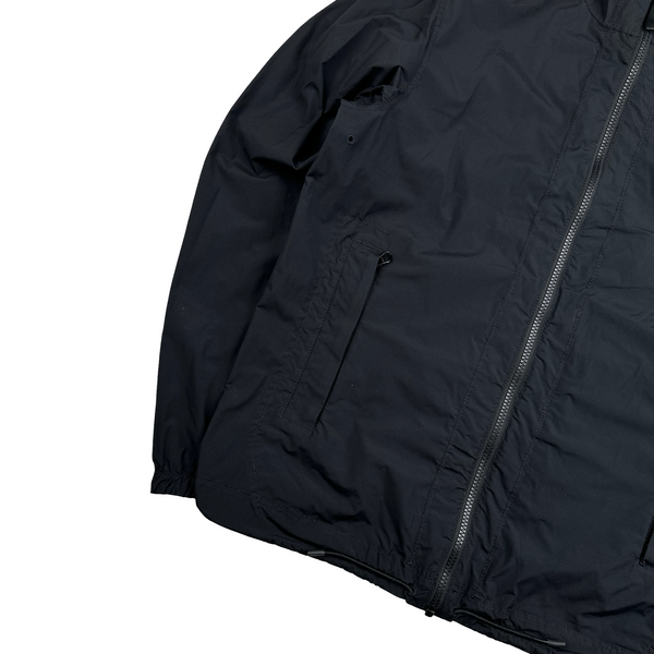 Stone Island 2020 Black Skin Touch Nylon Hooded Jacket - Small