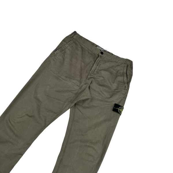 Stone Island 2018 Khaki RE T Cargo Trousers - Large