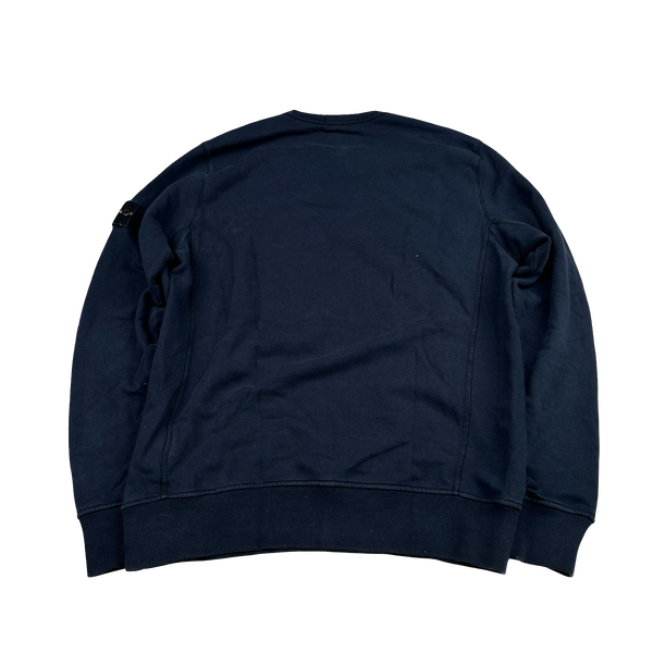 Stone Island 2018 Navy Cotton Crewneck Sweatshirt - XXL