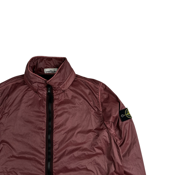 Stone Island 2019 Burgundy Lamy Flock Long Jacket - XL