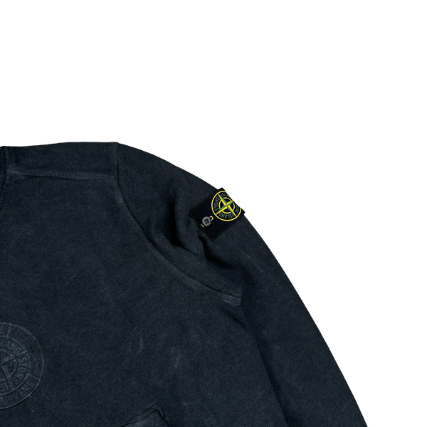 Stone Island x Supreme 2019 Grey Dust Treatment Hoodie - Large