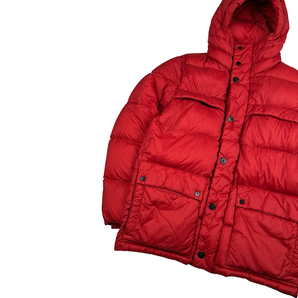 Stone Island 2012 Red Micro Rip Stop Opaque Nylon Tela Jacket - Large