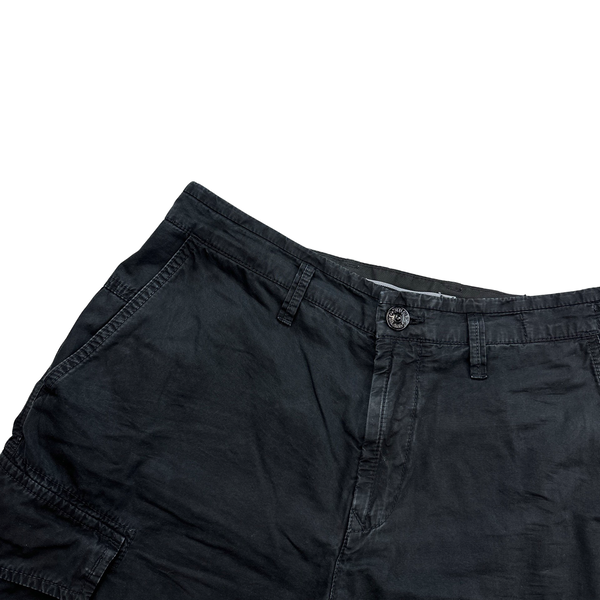 Stone Island 2021 Washed Black Slim Fit Shorts - Medium