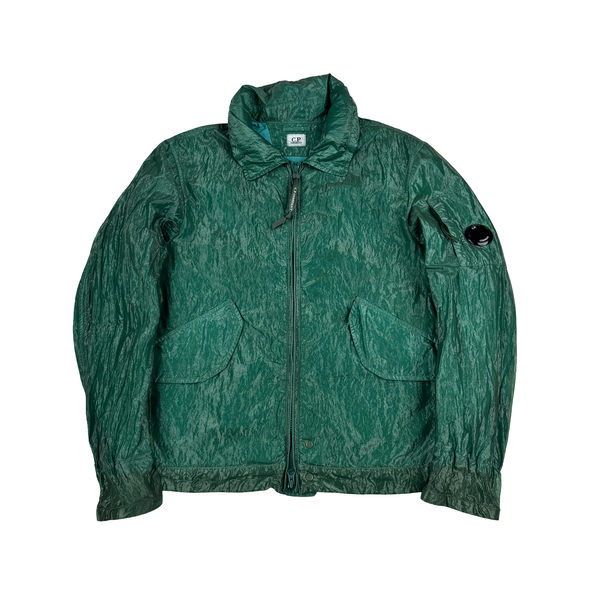 CP Company Turquoise Garment Dyed Nylon Kan D Shell Jacket - Small