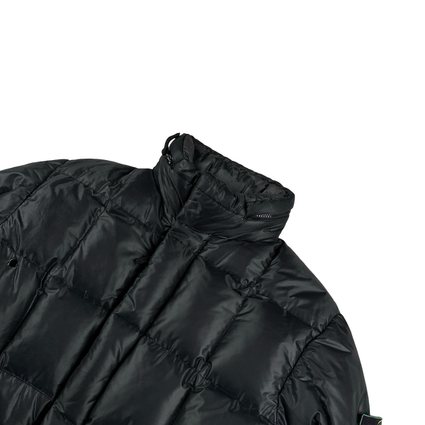 Stone Island 1999 Vintage Black Micro Light Puffer Jacket - Medium