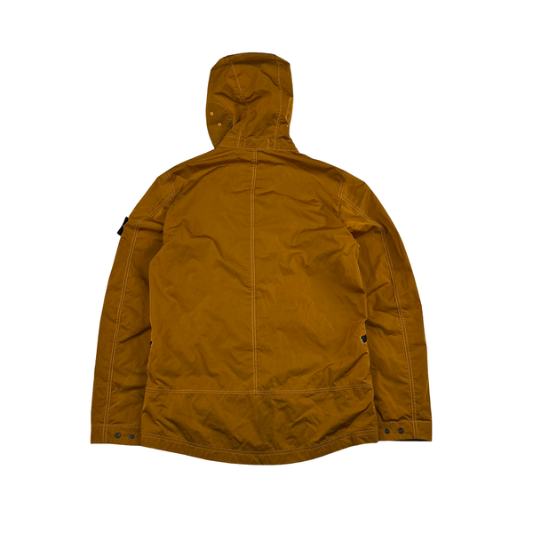 Stone Island 2017 Orange Nylon Metal Flock Hooded Jacket - Medium