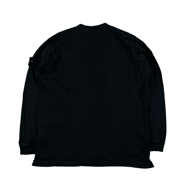 Stone Island 2014 Black Thick Cotton Crewneck Jumper - 3XL