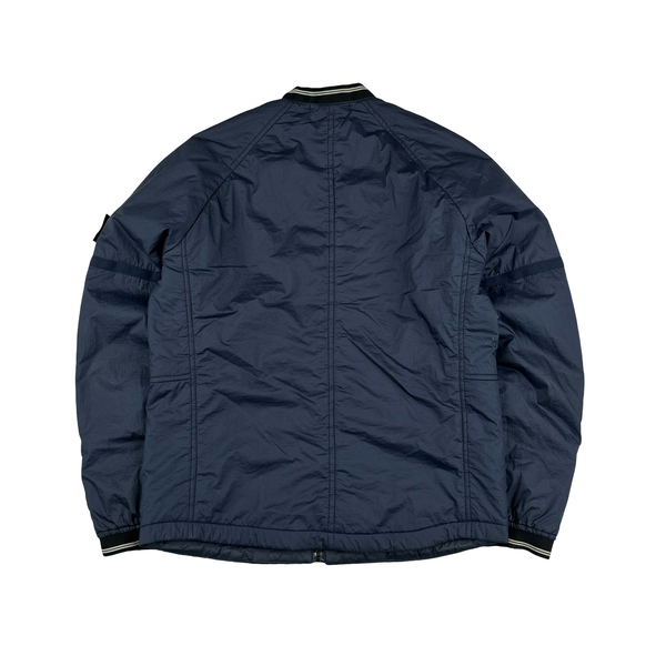 Stone Island Navy Nylon Padded Bomber Jacket - Medium