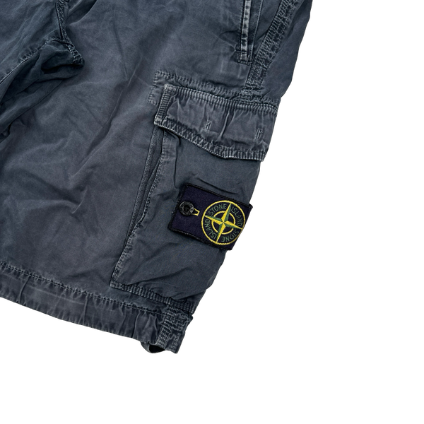 Stone Island 2016 Navy Cotton Cargo Shorts - 31"